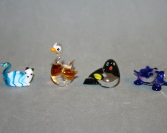 Glass Figurines, Blown Glass Animals, Murano Glass, Small Glass Figures, Art Glass, Miniature Animal, Animal Lover