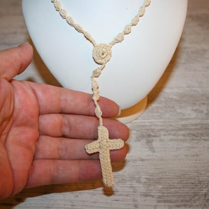 ITALIAN Handmade crochet CATHOLIC ROSARY, Christening Gifts, First Communion Gifts, Wedding Rosary