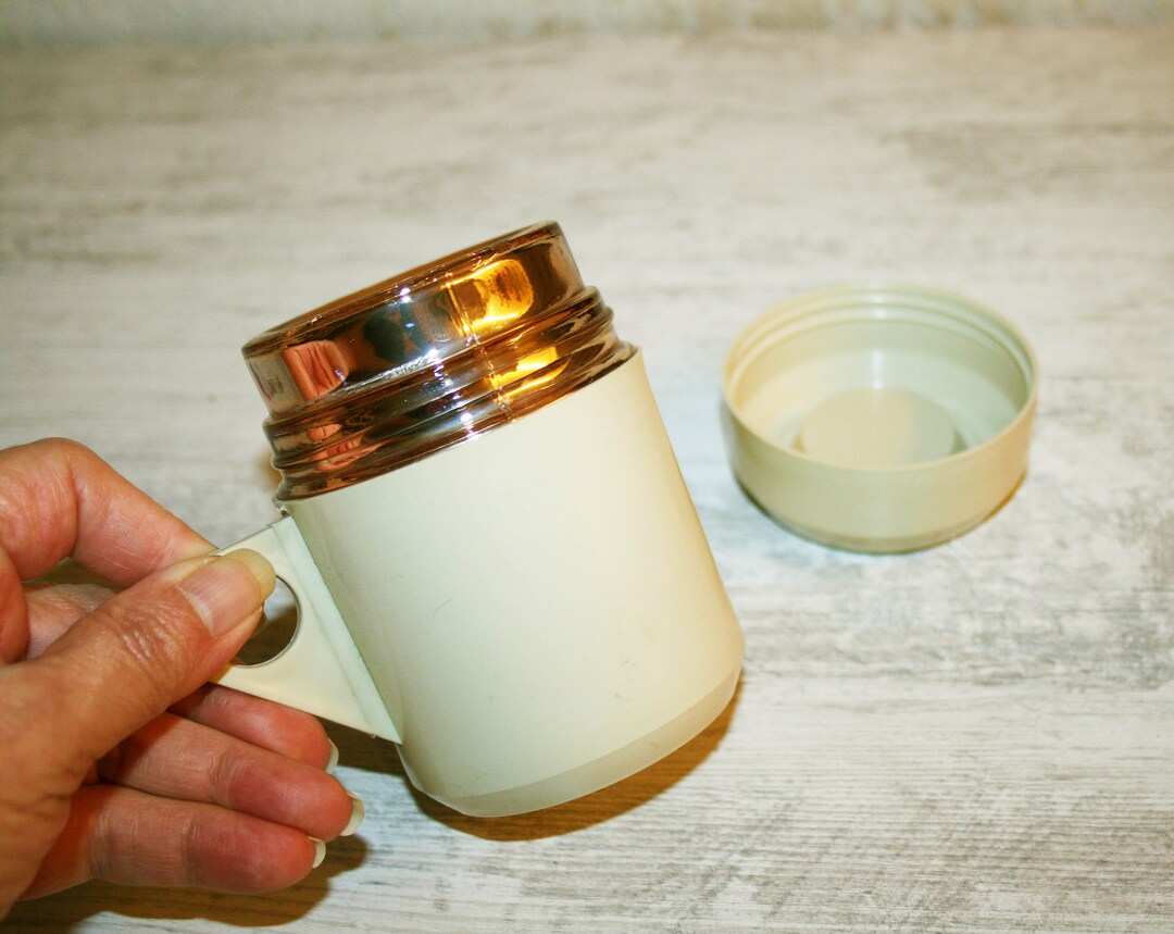 60s Thermal Mug, Vintage Italian Thermal Mug, Vintage Travel Mug