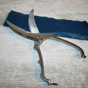 Vintage Italian poultry scissors, heavy chicken scissors, kitchen scissors, bone demolition, hobby cook gift