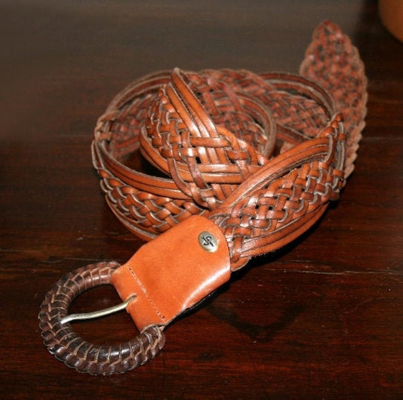 BELT LEATHER WOMAN/Leather vintage/Brown leather/
