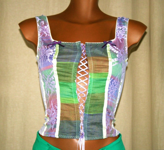 Vintage 90s Sexy corset top / Women's top / every… - image 2