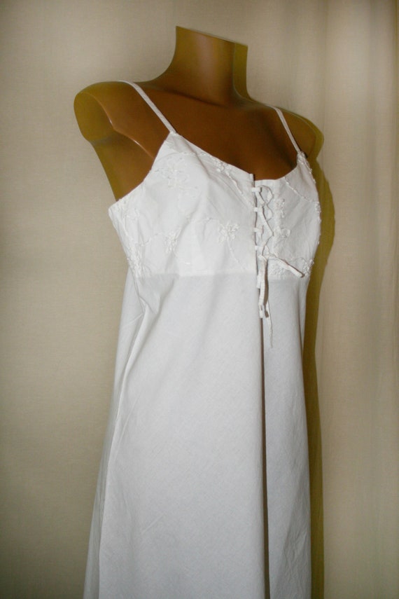 White cotton dress / Vintage Tunic/boho dress/ Ma… - image 1