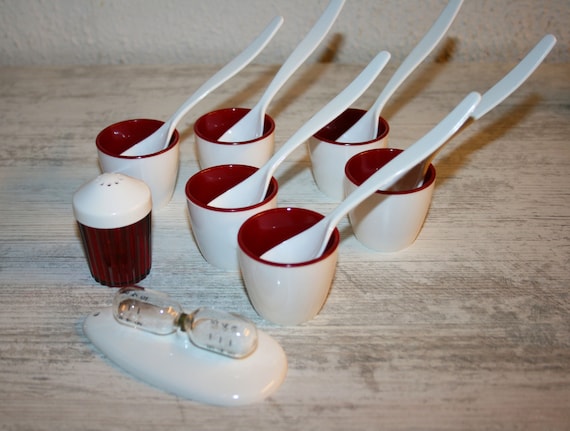 Einzigartig und selten!! Bunte Eierbecher – Vintage 60er Jahre – Moplen-Kunststoff – Hergestellt in Italien – zeitloses Geschenk