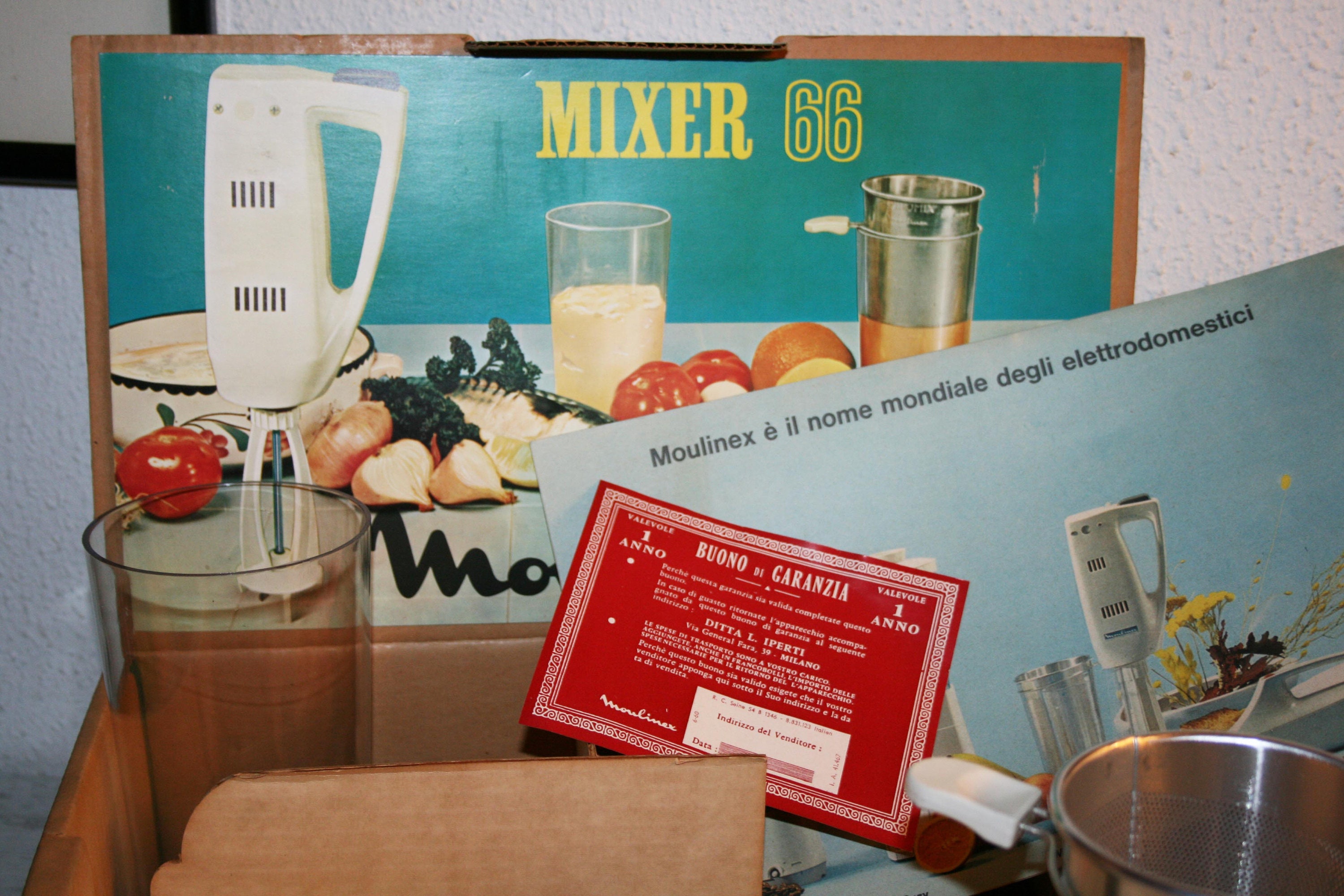 Italian Vintage 70's Handheld Mixer/blender mulinex /kitchen Equipment/  Mother's Day Gift/ Gift for Her 