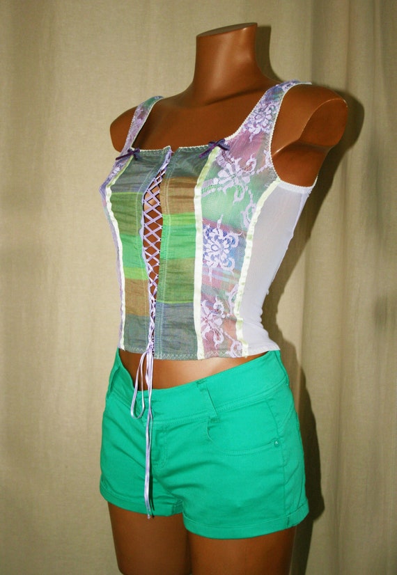 Vintage 90s Sexy corset top / Women's top / every… - image 1
