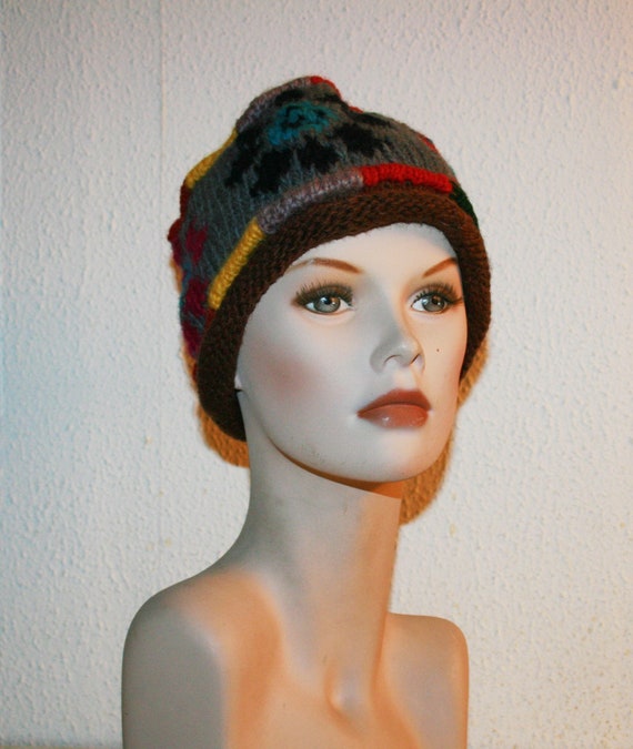 Vintage wool knitted hat - Trendy hats- Women hat… - image 1