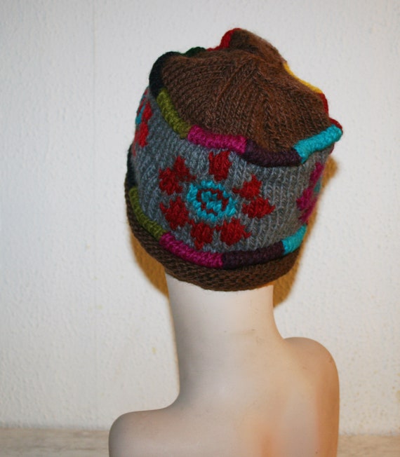 Vintage wool knitted hat - Trendy hats- Women hat… - image 5