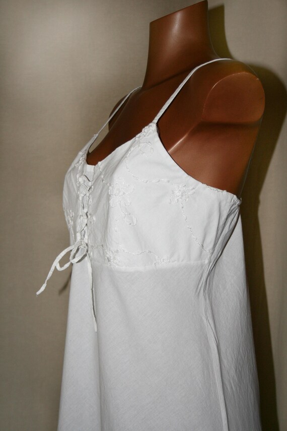 White cotton dress / Vintage Tunic/boho dress/ Ma… - image 7