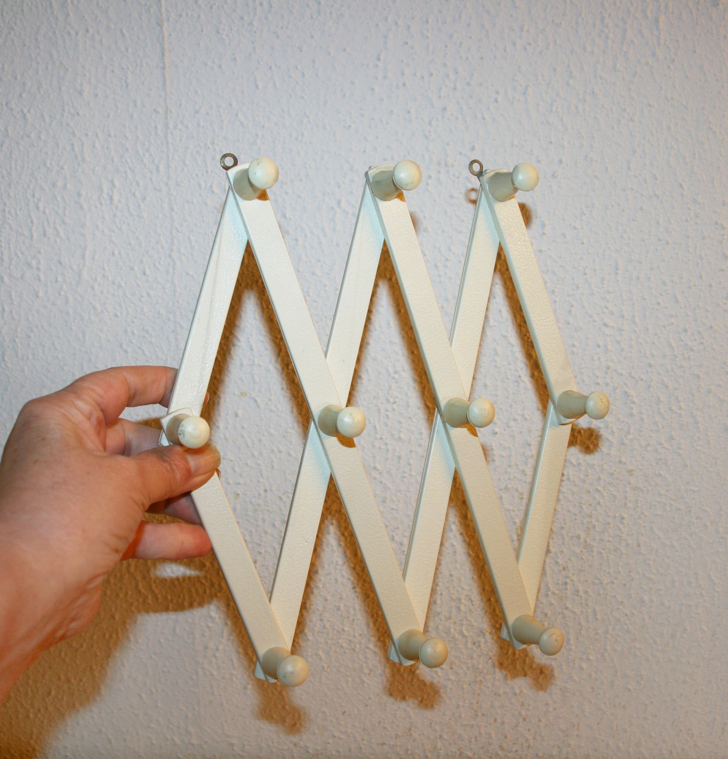 Vintage RARE! Plastic Accordion Coat Rack, Multi Retro Bathroom ...