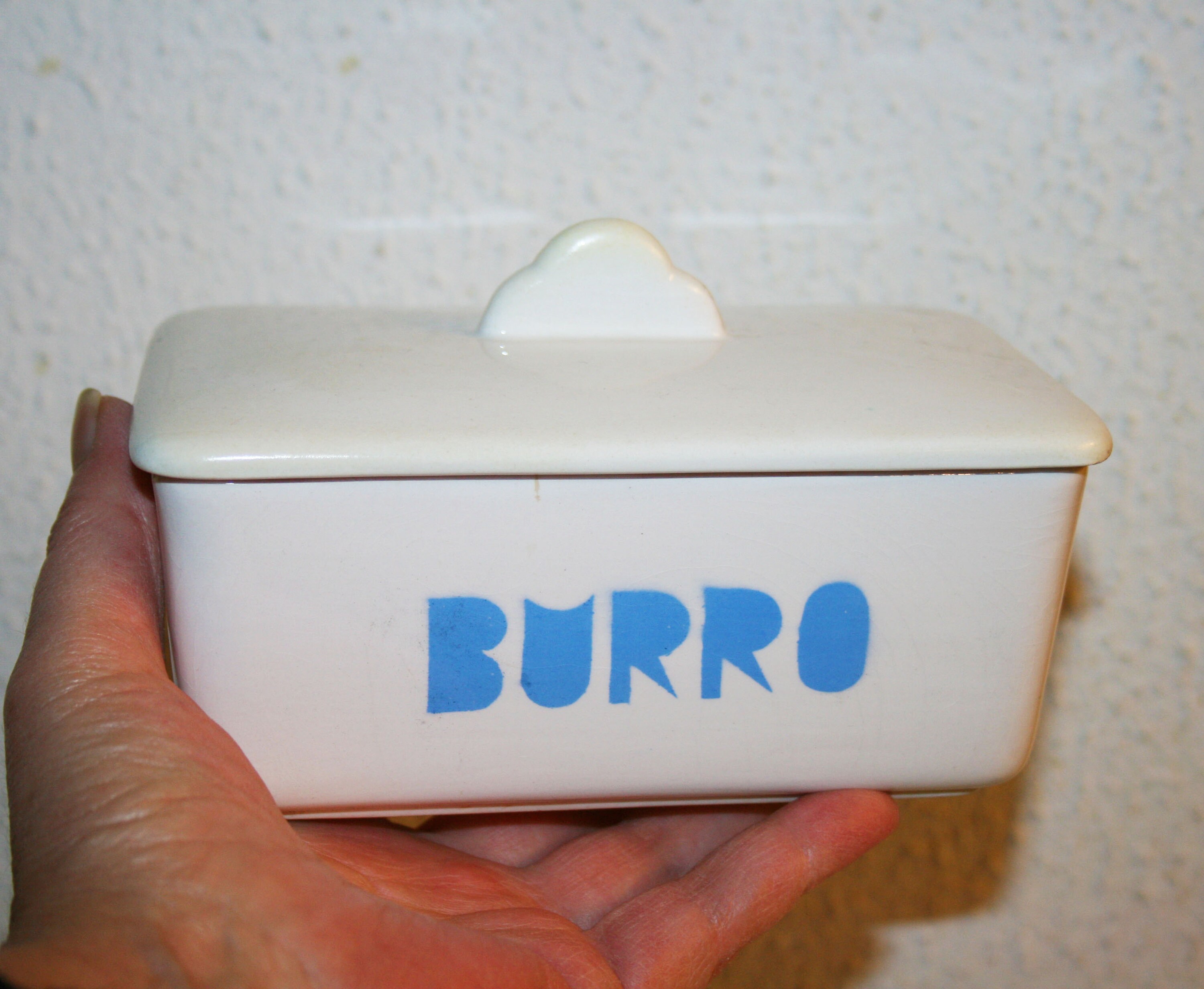 Vintage Butter Keeper Crock Butter Hollow Lid and Base Etsy