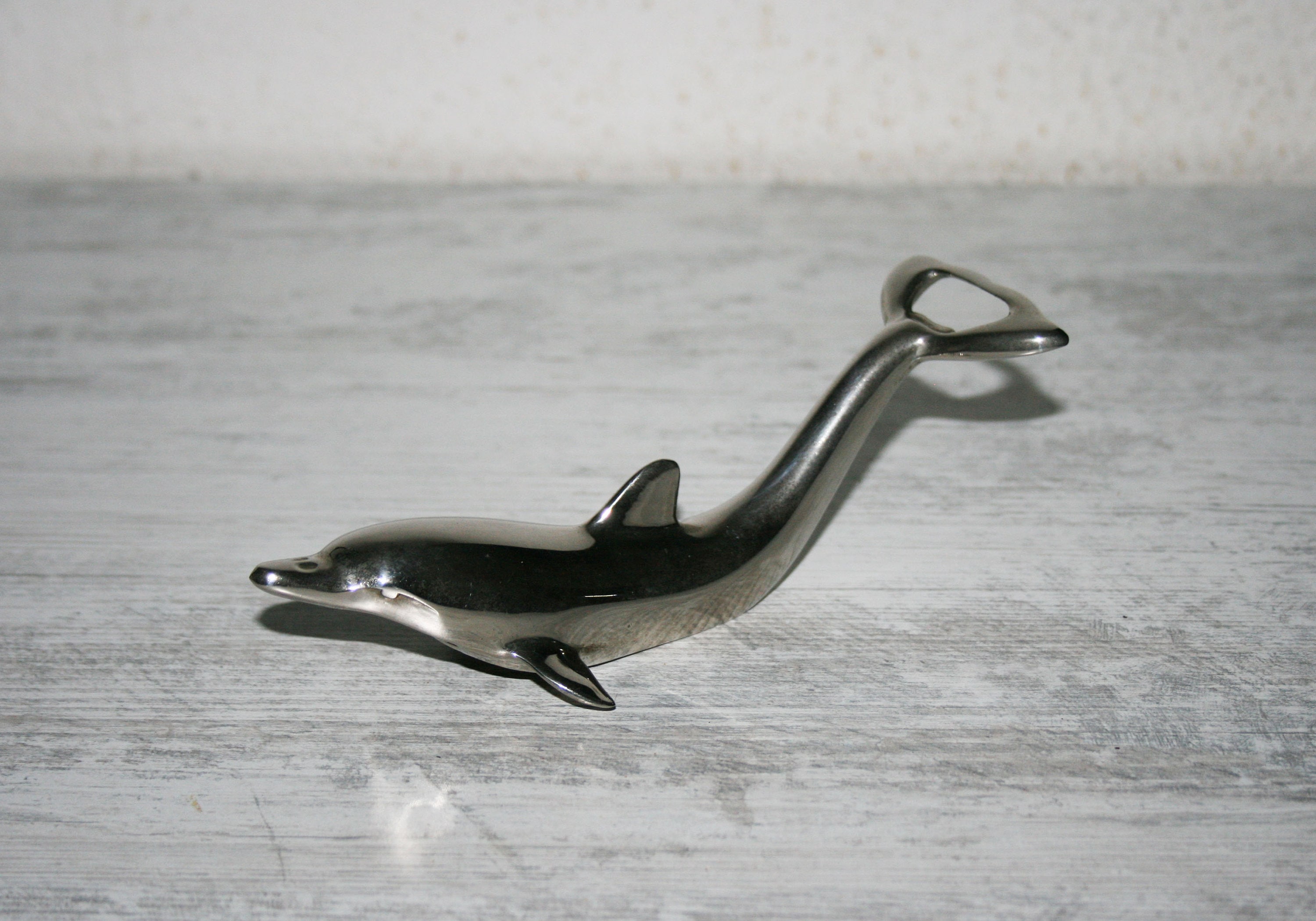 限定生産品 SHAFT SILVER WORKS Bottle Opener Vintage Silver Metal Dolphin Bottle Opener Made in West