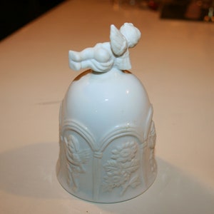 Italian Capodimonte, White Ceramic Bell, Depicting Cupid or Cherubs ...