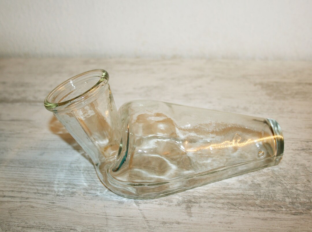 ITALIAN Vintage 60s Hospital Urinal, Medical Bedpan, Glass Bed Pan