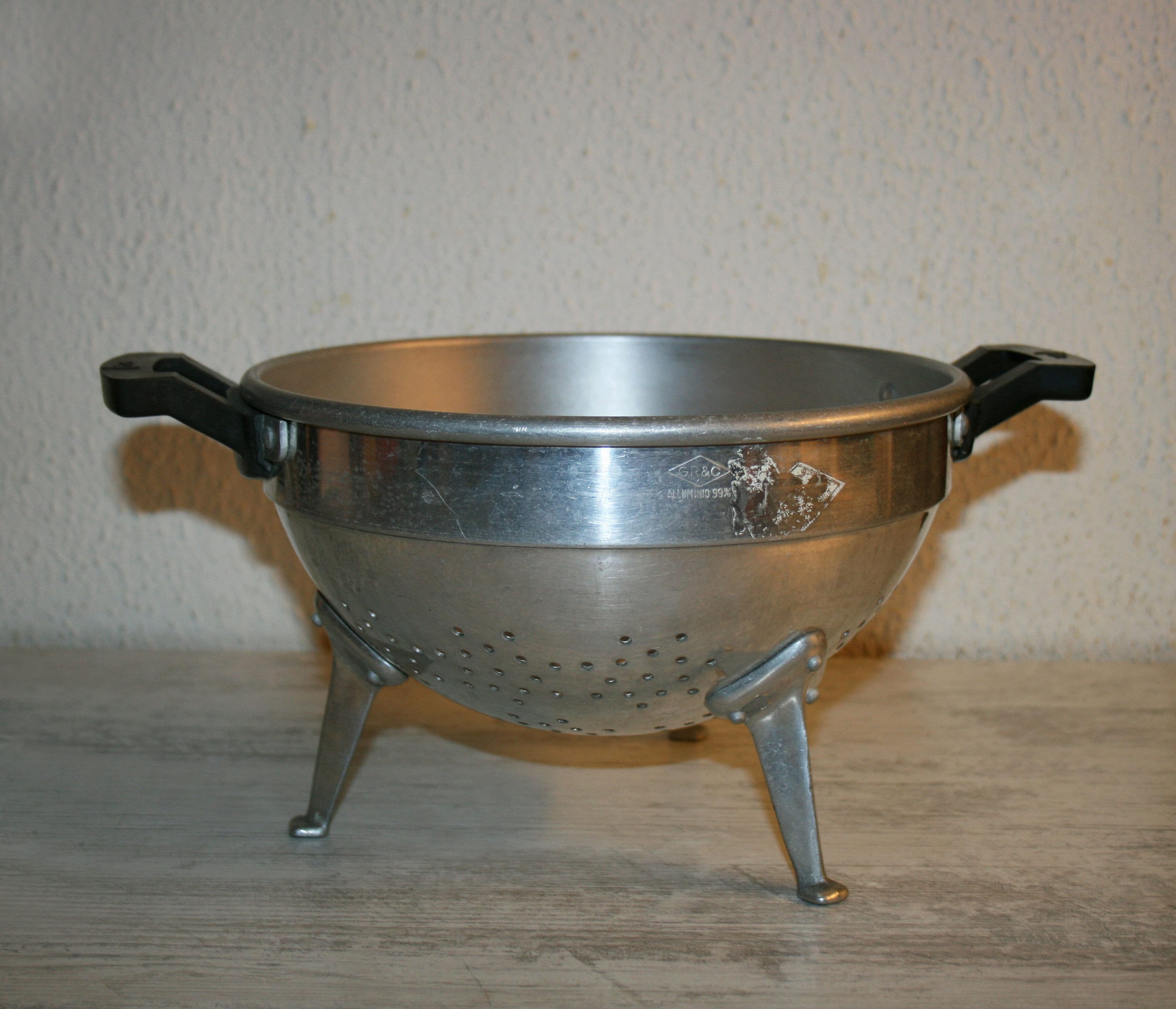 Colador de tres patas de aluminio italiano de mediados de | Etsy