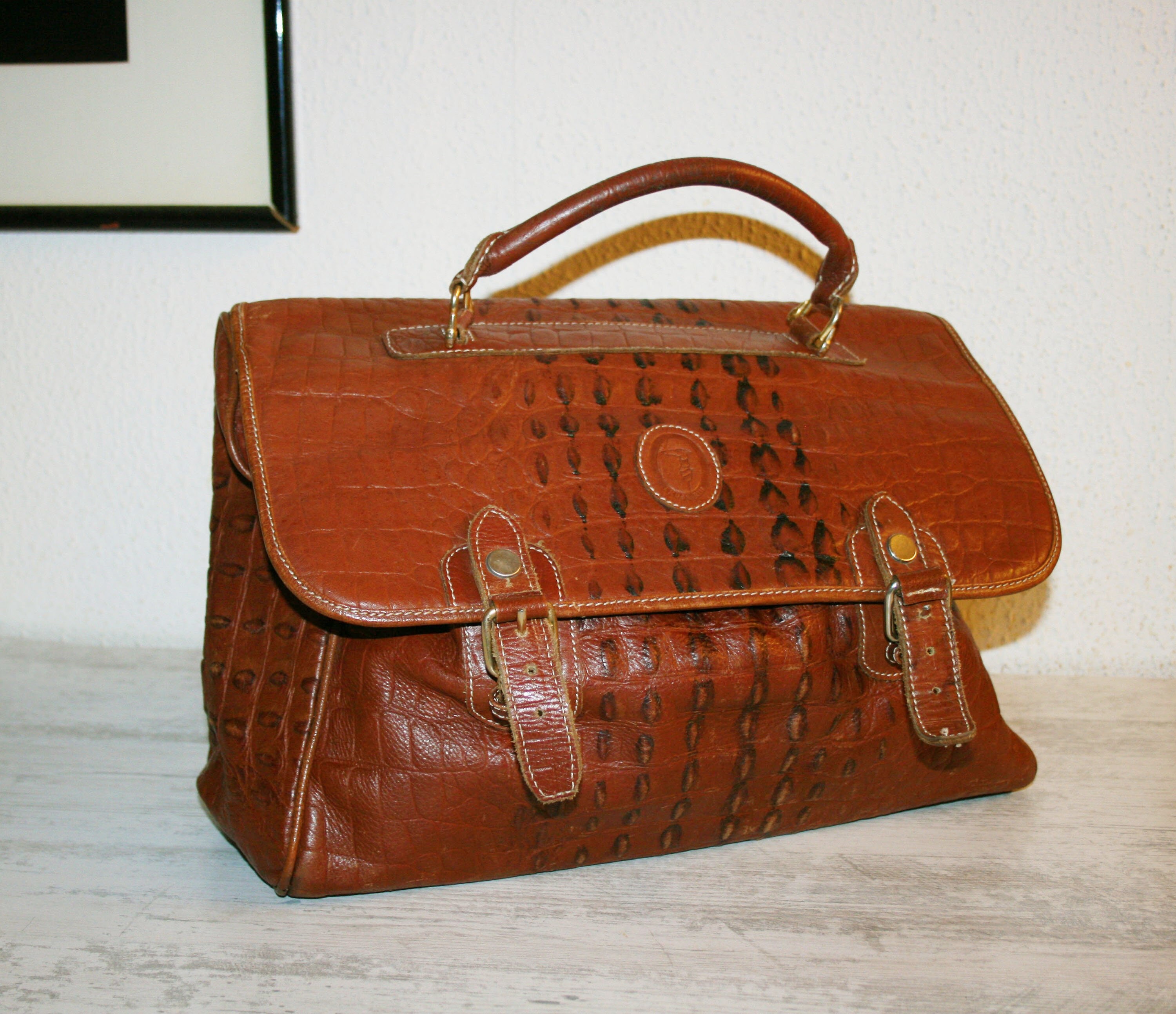 Vintage Trussardi Made in Italy Leather Shoulder Hand Bag Vintage Trussardi Made in Italy Leather Shoulder Hand Bag
