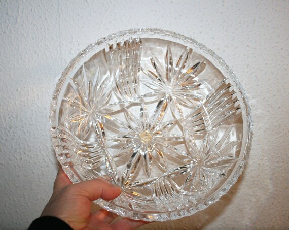 Ensaladera cristal tallado flores - Prop Art