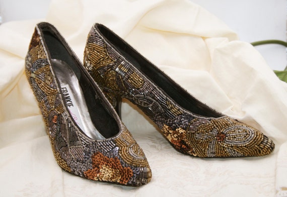 Fashion BEVERLY FELDMAN SEQUIN shoes / women's sho