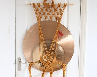 Macrame Cymbal Holder Stand Storage, Percussion Holder Cymbals Accessory, Drummer Gift