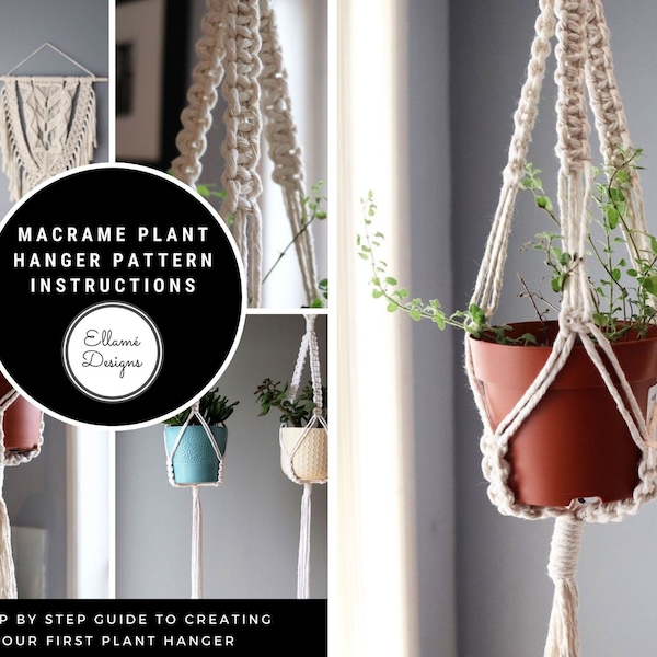 Macrame DIY Small Plant Hanger Kit for Beginners, Birthday Gift Idea, Craft Kit Box, Do it Yourself Pack for Teenagers and Adults