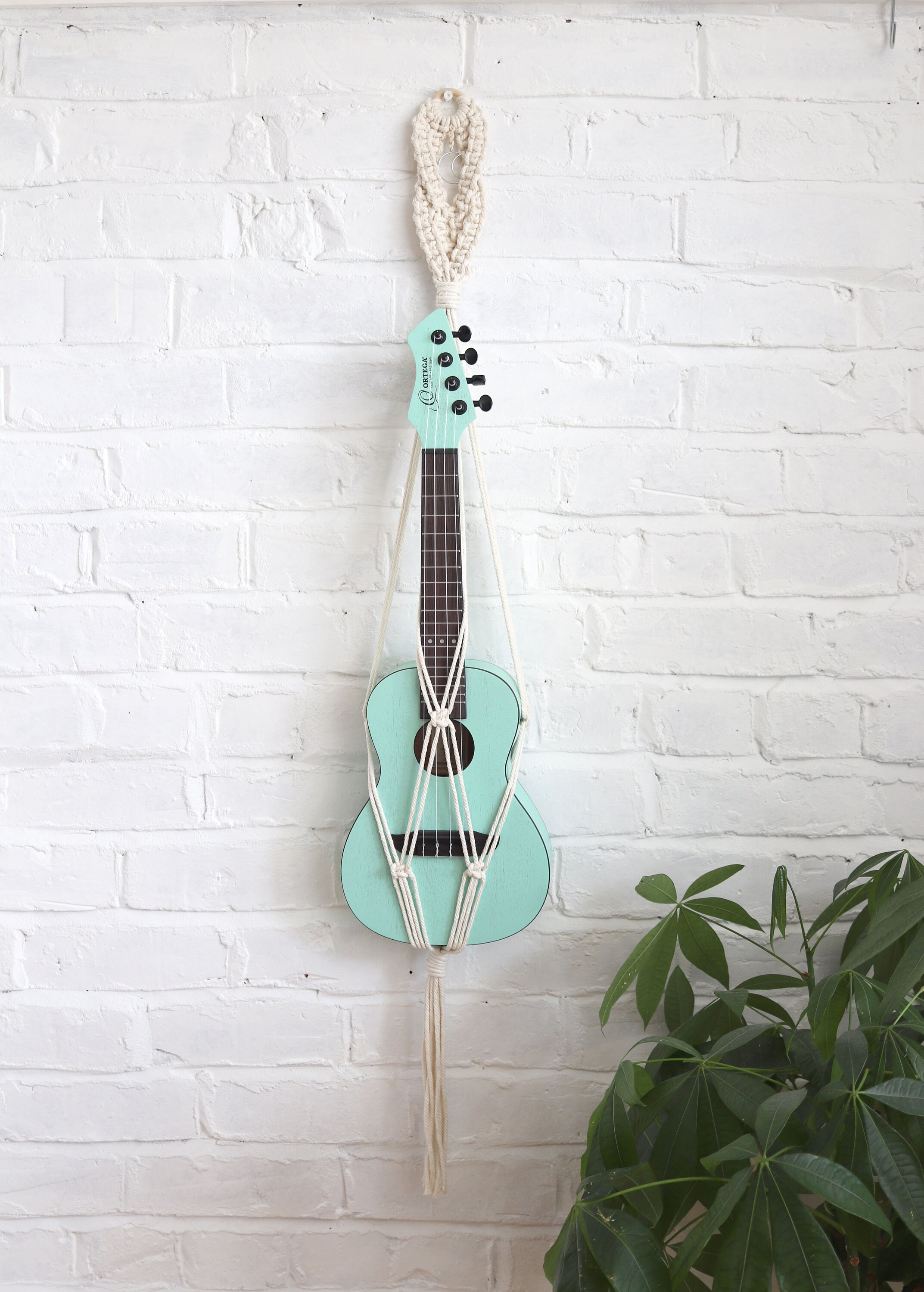Macrame Ukulele Wall Moon Hanger Ukulele Stand Guitar Wall Etsy