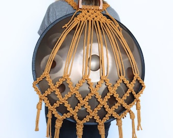 Macrame Handpan Backpack: Boho Festival Drum Case