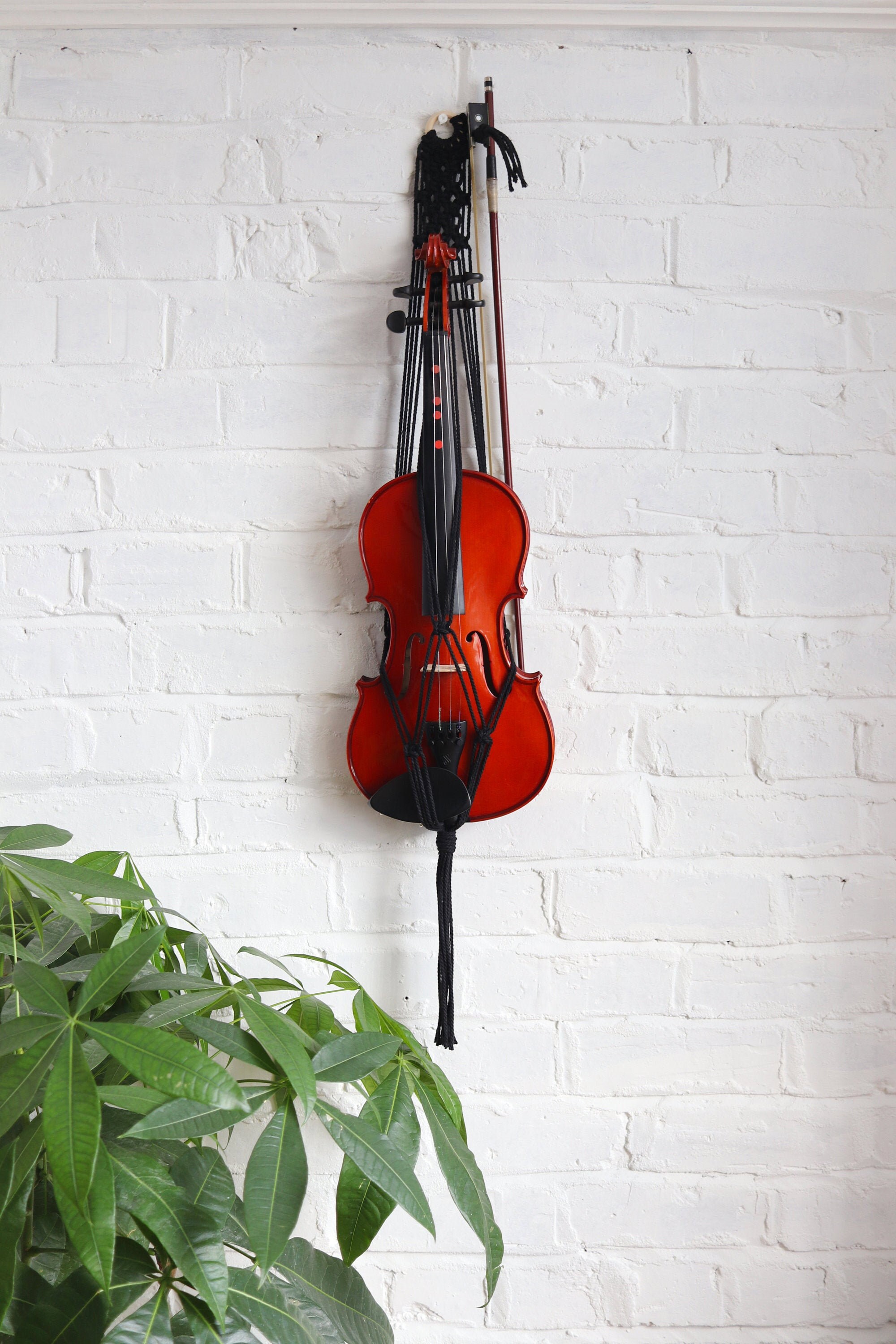 Macrame Violin Holder Stand Wall Decor Wall Mount 100 Etsy