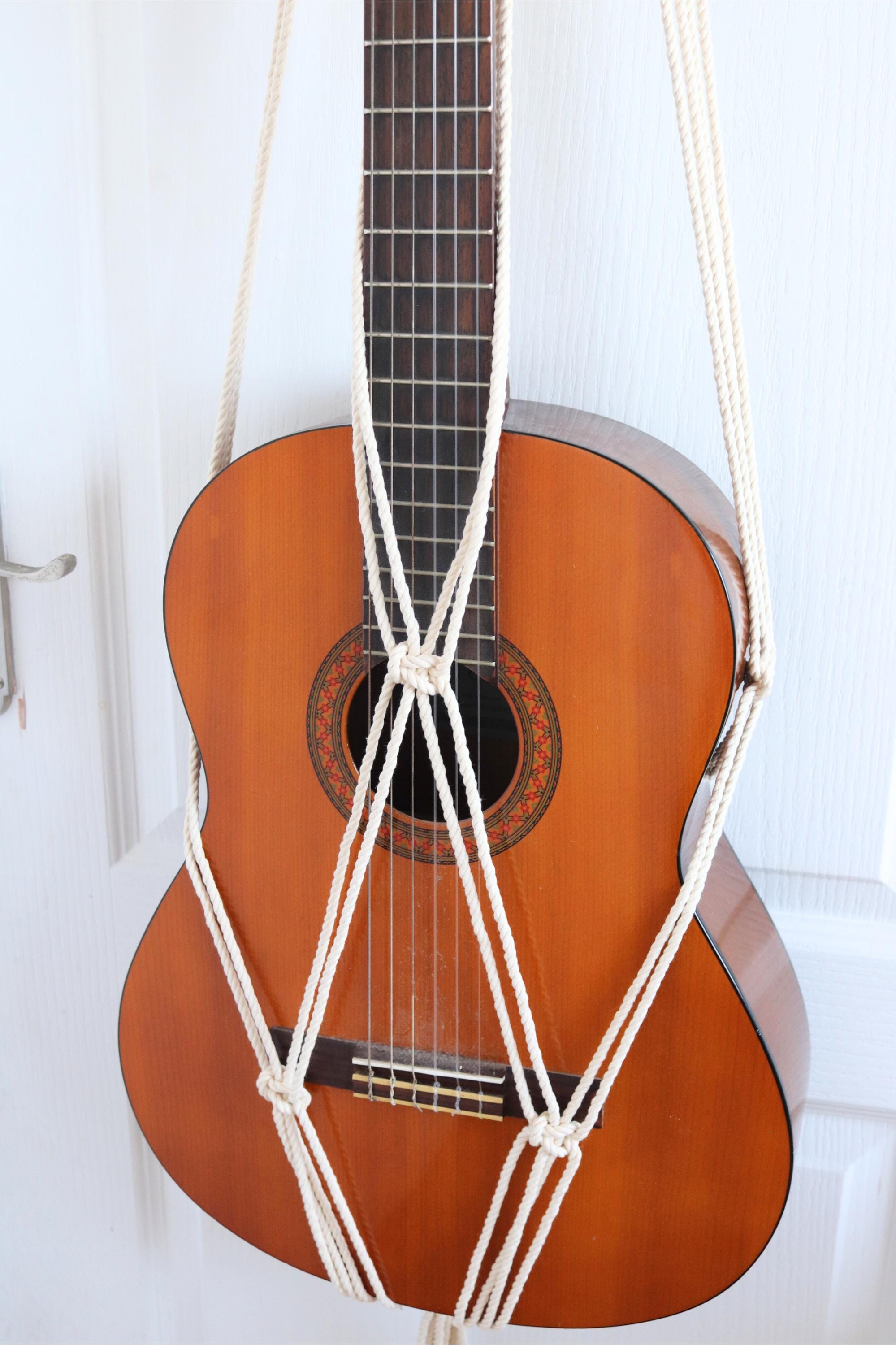 Colgar Guitarra Pared Percha De Macramé Para Ukelele O Guitarra