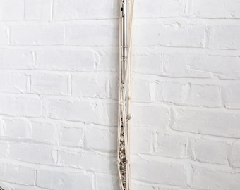 Macrame Flute Wall Hanger: Boho Instrument Decor
