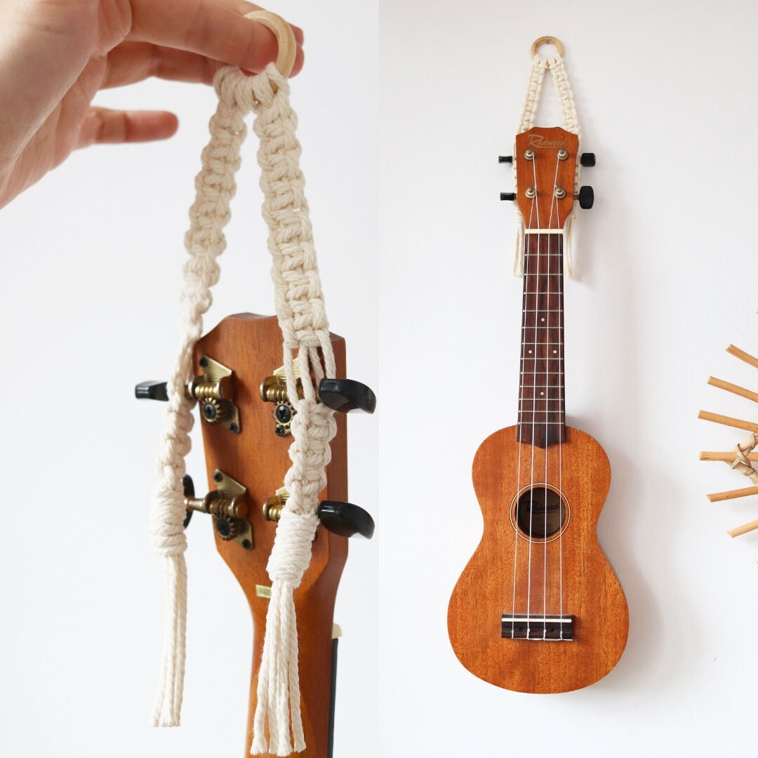 Pink Ukulele Hanger, Girly Christmas Gift for Musician, Present