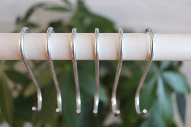 Pack S Hooks Long Metal Hook Macrame Craft Hangers Large Etsy