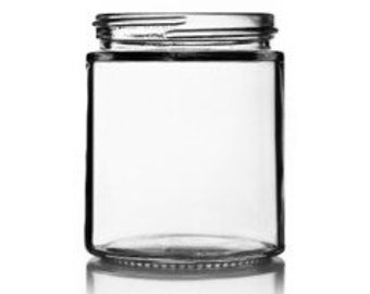 Supplies. 1 Case (12 Jars): 6oz Glass Clear Straight sided Jars with Black Medal Lug Lid- elegant look for food, cosmetics, and more