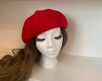 SALE!Größenverstellbare französische Baskenmütze, Klassische Wollmütze. Frühlingsmütze. Herbst Baskenmütze. Wollmütze. Baskenmütze ist aus 100% Wolle gefertigt. Frauen Baskenmütze.