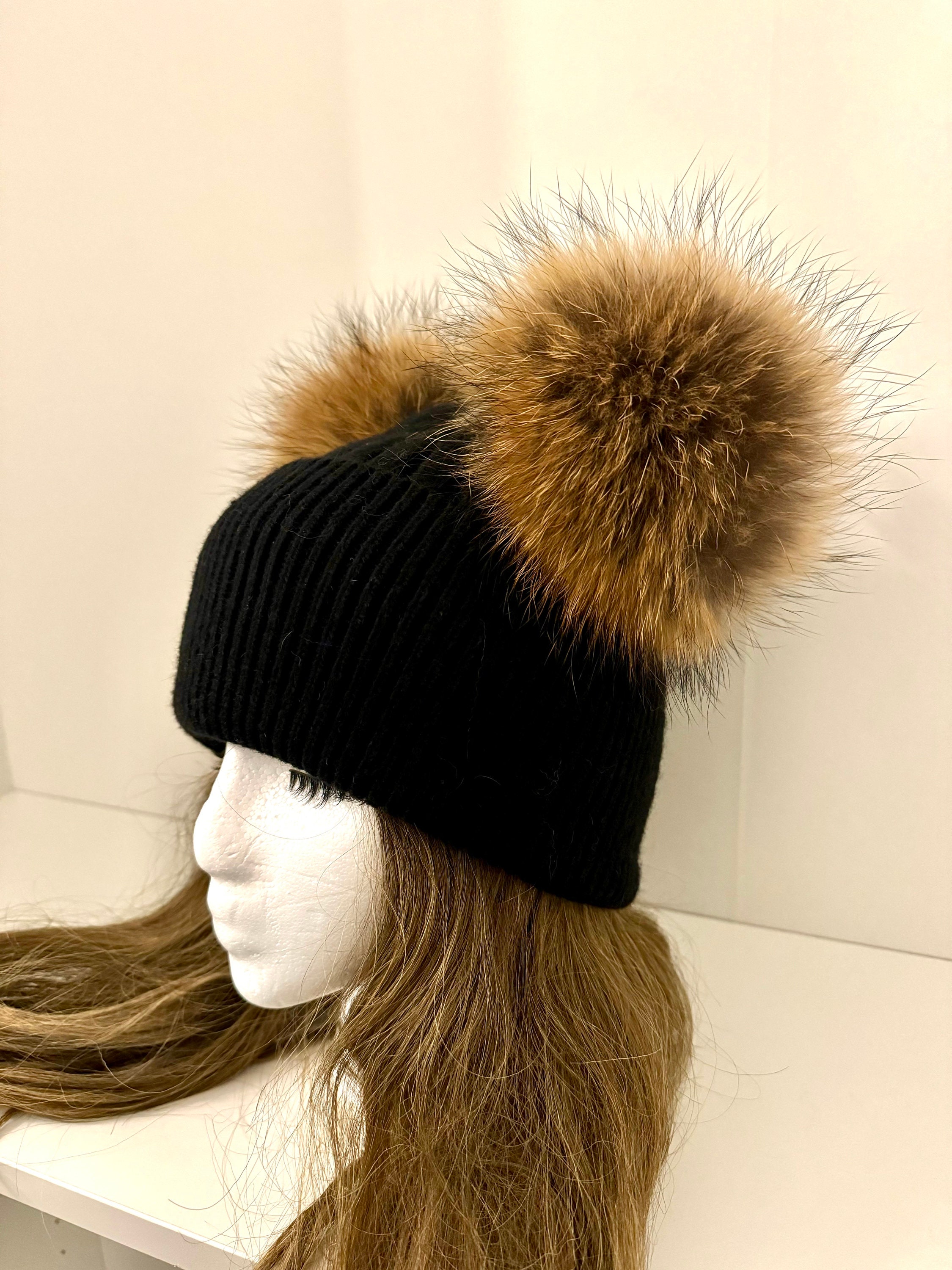 Sale!knitted Angora Women Winter Hat/beanie With Real Fur  display picture 1