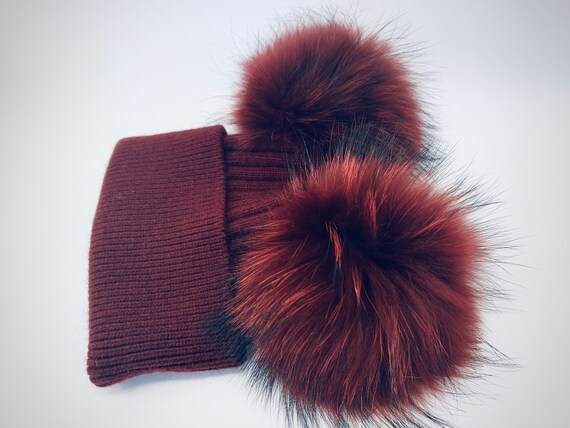Sale!knitted Angora Women Winter Hat/beanie With Real Fur  display picture 3