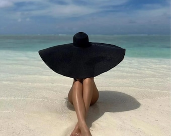 SALE! Extra Large Straw Hat, measures 80cm across. Photoshoot Sun Hat. Extra Large Sun Hat. Giant Straw Hat