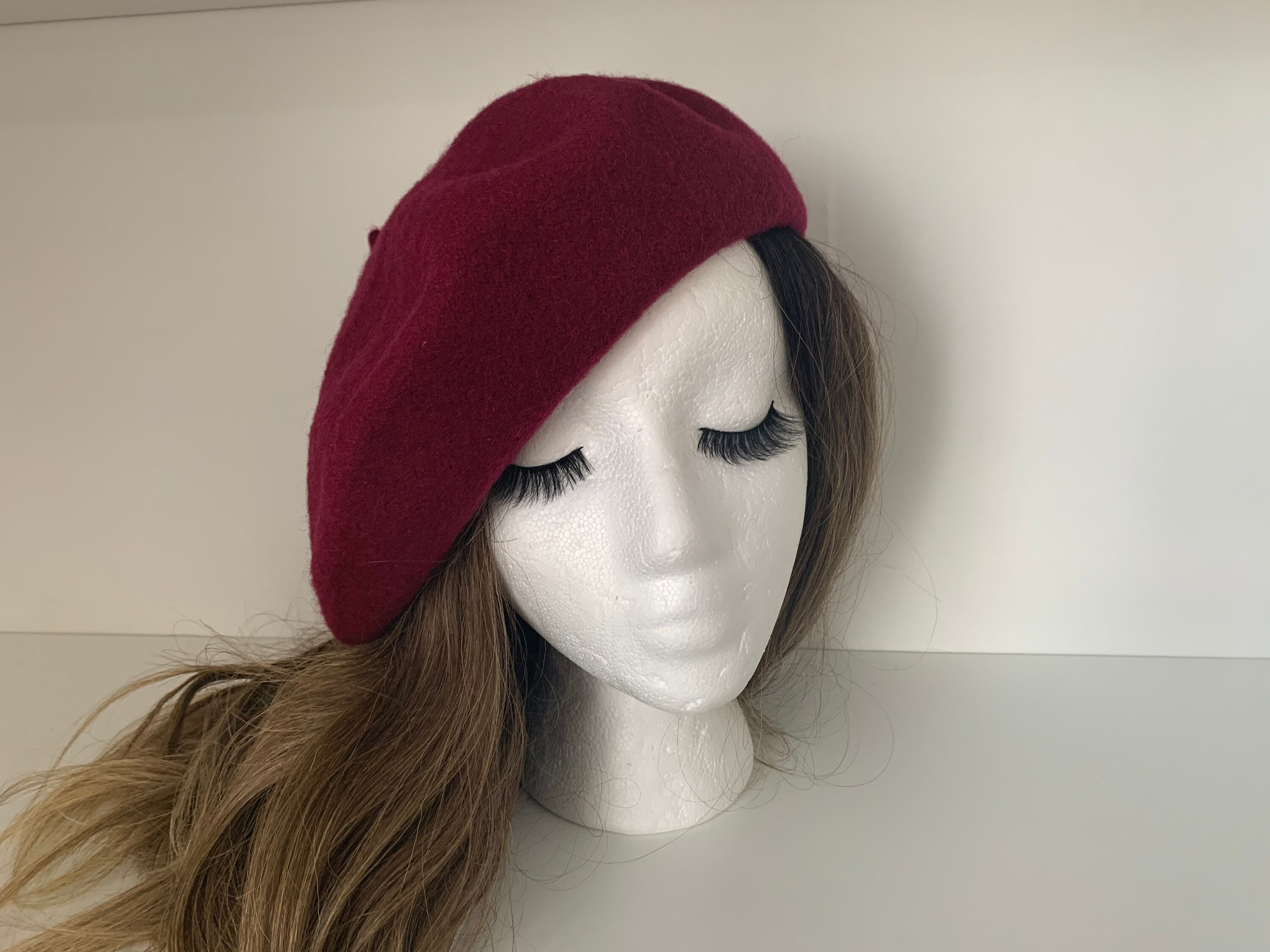 Boina Francesa Boina de lana clásica Boina de primavera. Etsy