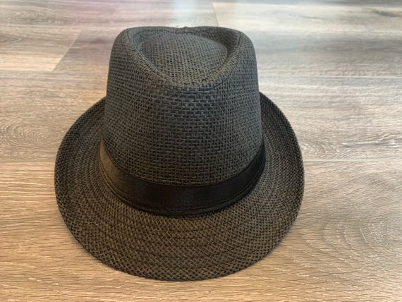 Salepersonalized Custom Adult Straw Fedora/trilby Hat. Black Unisex Sun  Hat. Men Fedora Hat. Women Fedora Hat. Straw Summer Hat 