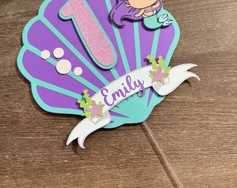 Mermaid Cake Topper | Under the sea theme | Mermaid birthday | Mermaid topper | Mermaid party decor | Mermaid under the sea birthday
