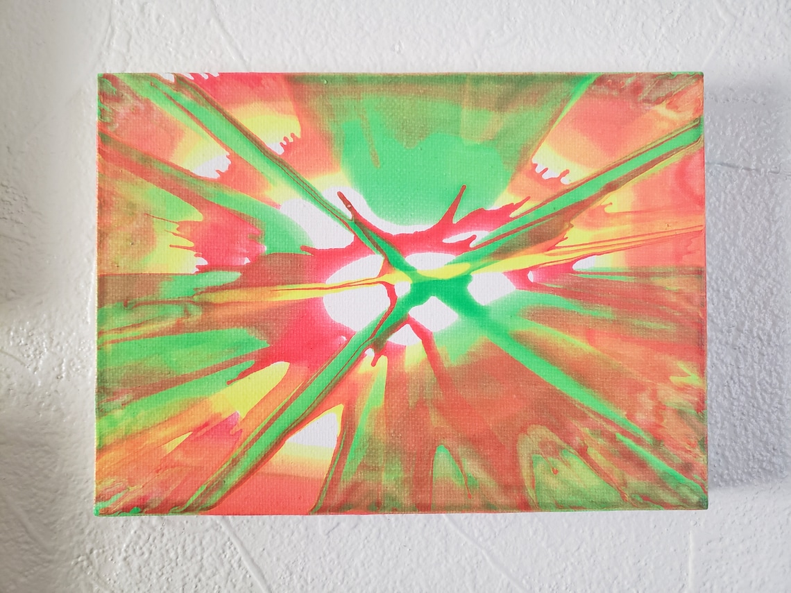 Spin Art Canvas Etsy