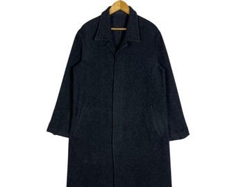 Vintage CDG Homme Wool Long Coat With Hood - Made in Japan - Men's