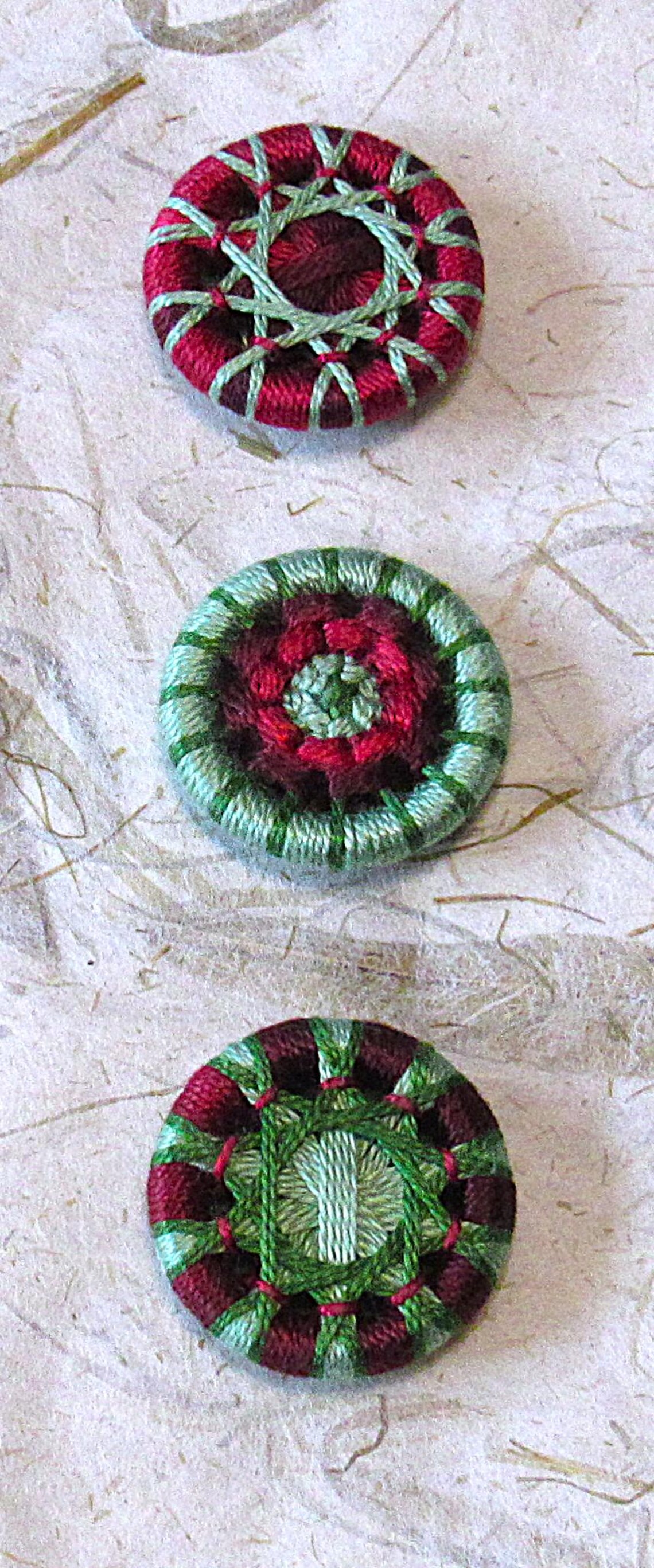 Handmade Dorset Style Thread Buttons, Needle Woven Buttons, Hand Woven ...