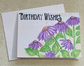 Birthday card, Hand painted cards, watercolor cards, Handmade Water color cards, hand made cards, note cards, water color art