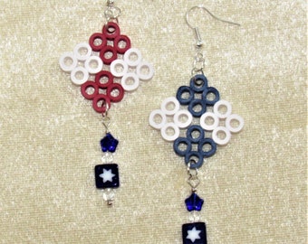 Quilled jewelry, paper earrings, quilled earrings, paper jewelry