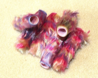 Handmade fabric beads, textile beads, yarn beads, craft supply