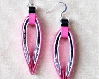 Quilled paper jewelry, paper earrings, quilled earrings, paper jewelry, feather earrings