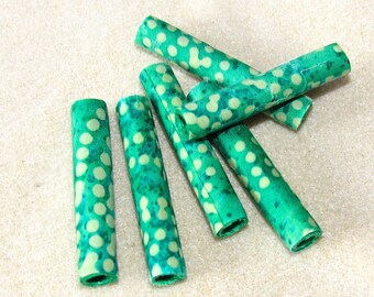 Handmade fabric beads, textile beads, yarn beads, craft supply