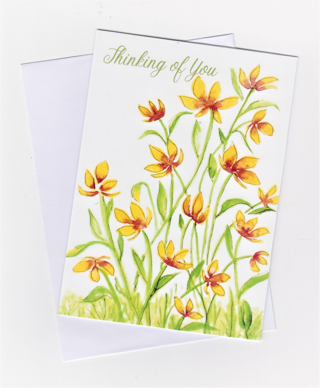 Thinking of You Card, Hand Painted Card, Watercolor Cards, Handmade ...