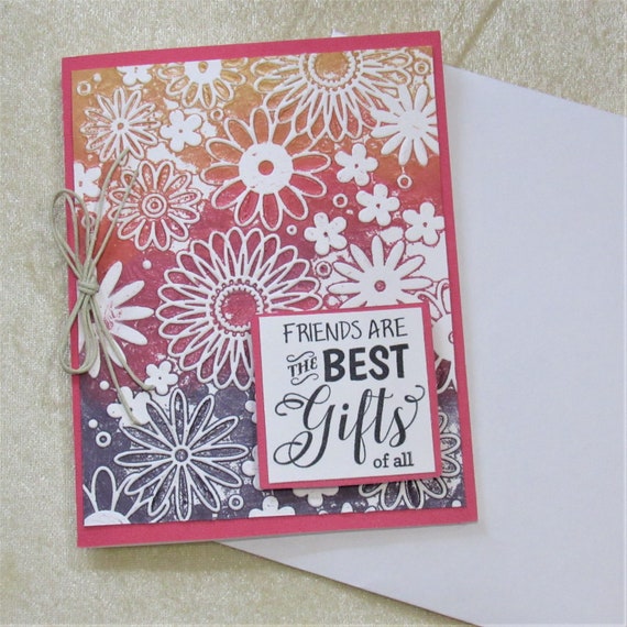 Friendship Card Handmade Note Cards Hand Made Cards 3 D Etsy
