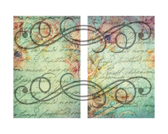 Digitale florale Journalseiten, druckbare Papiere, florale Vintage Hintergründe, Junk Journal Collage Papiere, Scrapbooking, Journal Bastelbedarf,